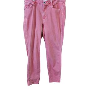 J. Jill Authentic Soft Coral Ankle Jeans Size 12